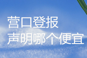 營口登報(bào)聲明哪個(gè)便宜