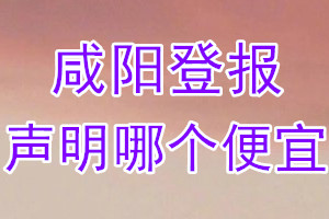 咸陽登報(bào)聲明哪個(gè)便宜