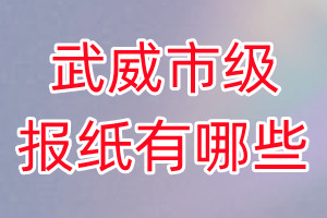 武威市級(jí)報(bào)紙有哪些