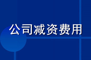 公司減資費(fèi)用